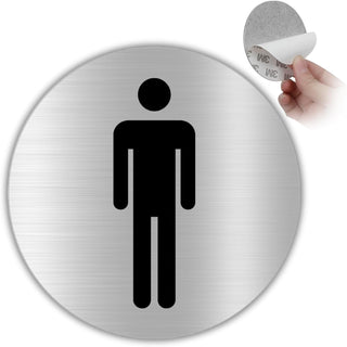 LEIASA | Selbstklebendes WC-Schilder für Männer - Dicke 0,6 mm - Durch