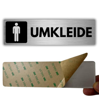 LEIASA | Selbstklebendes Schild Herren-Umkleide - 5x18 cm - Dicke 0,8 