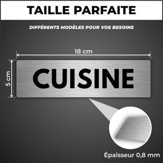 LEIASA | Plaque Cuisine - 5x18 cm - Épaisseur 0,8 mm - Aluminium - Pan