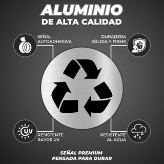 LEIASA | Segnale Raccolta Differenziata · Alluminio Ø 10 cm