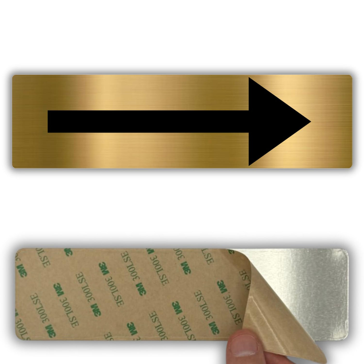 LEIASA | Schild Pfeil Richtung - 5x18 cm - Aluminium - Hinweisschild R