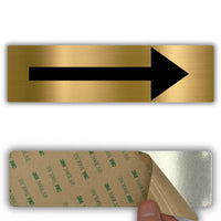 LEIASA | Schild Pfeil Richtung - 5x18 cm - Aluminium - Hinweisschild Richtungspfeil - Türschild Wegweiser - Schild Pfeil Hinweis - Beschilderung Richtungsanzeige - Dicke 0,8 mm - (Pfeil)