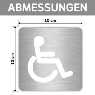 LEIASA | Selbstklebendes WC-Schild für Behinderte - Dicke 0,8 mm - 10x