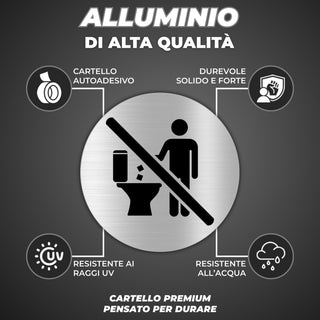 LEIASA | Segnale Adesivo Non Gettare - Diametro Ø 100 mm - Spessore 0.