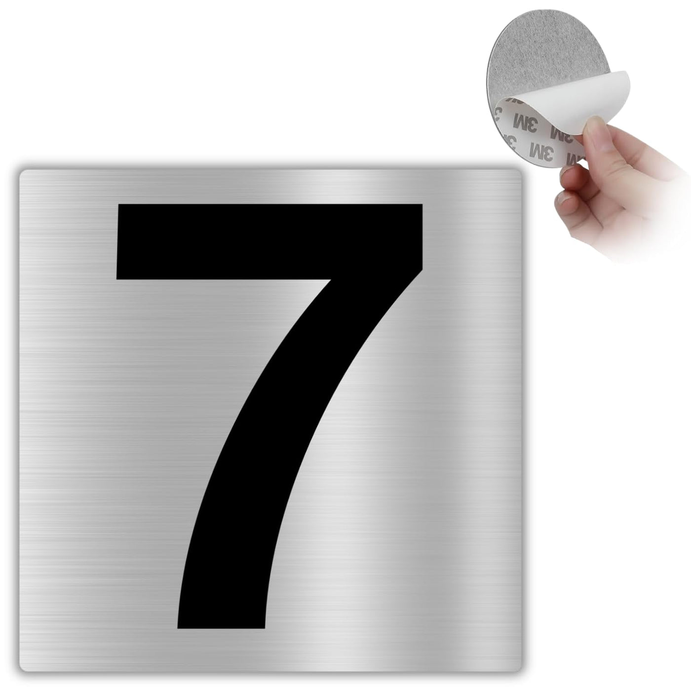 LEIASA | Hausnummer Selbstklebend - 10x10 cm - Aluminium - Schild Apar