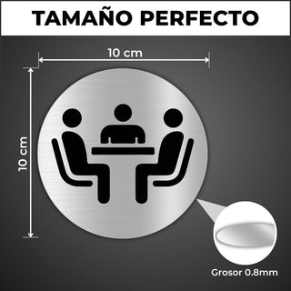 LEIASA | Panneau Salle de Réunion - Ø 10 cm - Aluminium - Espace Confé