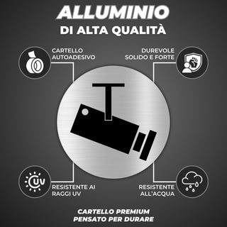 LEIASA | Segnale adesivo Privato - Diametro Ø 100 mm - Spessore 0,8 mm