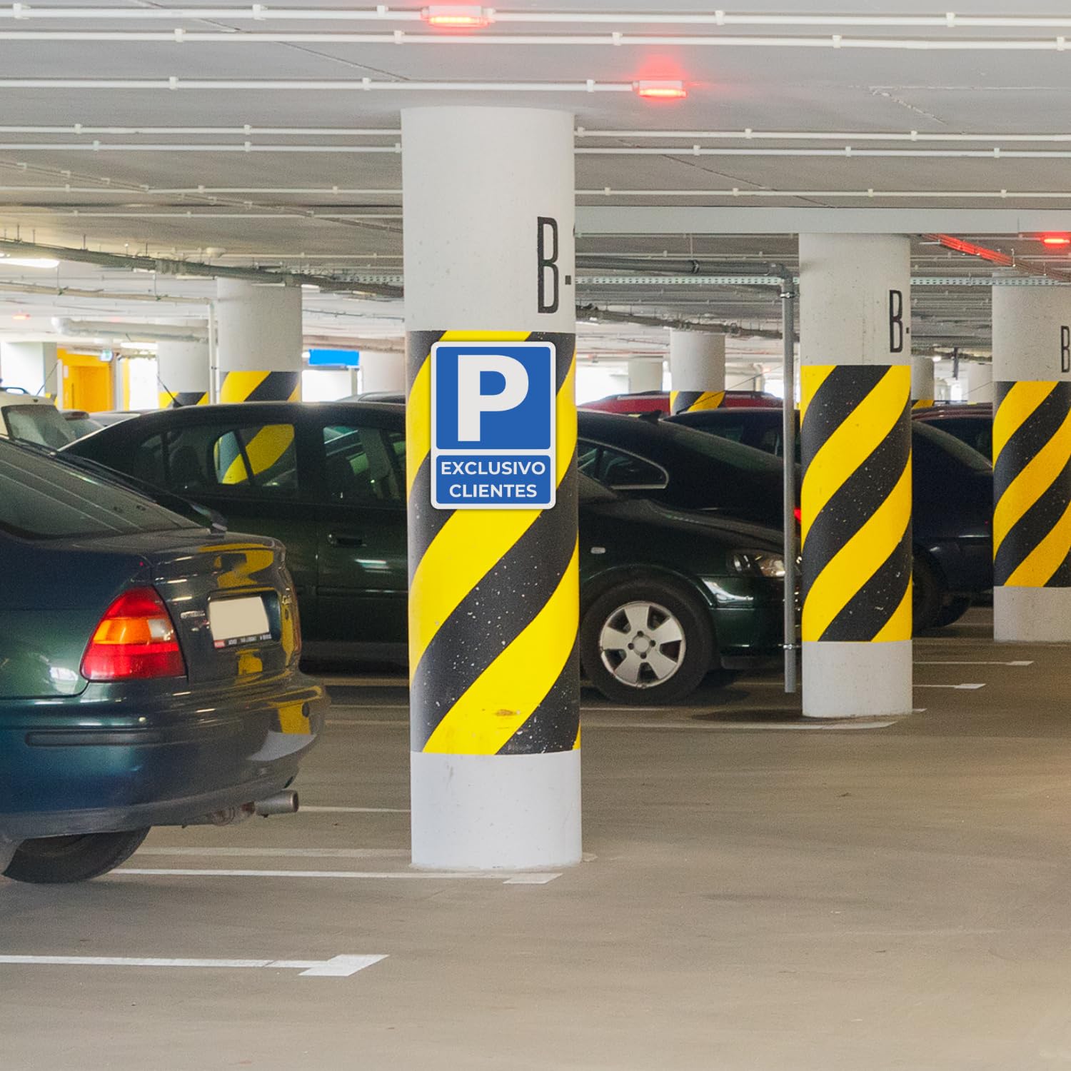 LEIASA Cartel Señal Parking - 21x28 cm - Aluminio - Reflectante - Grosor 0.8 mm - Señal Aparcamiento - Impresión UV - Resistente Exterior