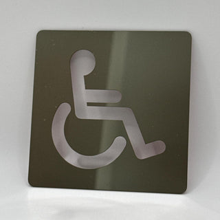 LEIASA | Panneau Adhésif WC Handicapé - EFFET DE MIROIR - 10x10 cm - É