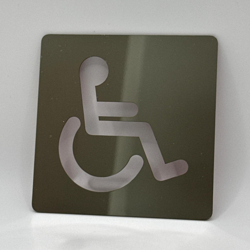 LEIASA | Panneau Adhésif WC Handicapé - EFFET DE MIROIR - 10x10 cm - É