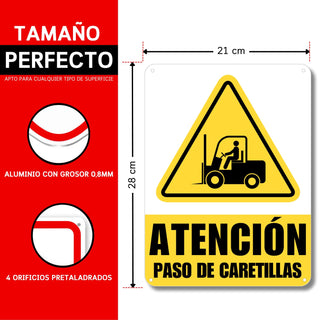 Cuidado Carretilla: medidas y grosor del producto