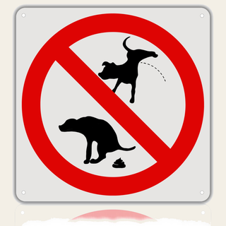 Cartel Prohibido Caca de Perro de aluminio reflectante, 21x21 cm