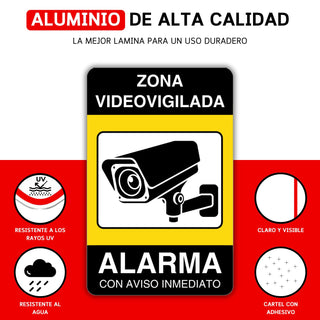 Zona Videovigilada: medidas y grosor del producto