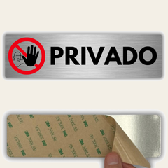 LEIASA | Señal Privado - 5x18 cm - Aluminio - Grosor 0.8 mm - Resistente Exterior - Impresión UV