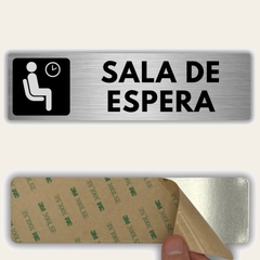 LEIASA | Señal Sala de Espera - 5x18 cm - Aluminio - Grosor 0.8 mm - Resistente Exterior - Impresión UV