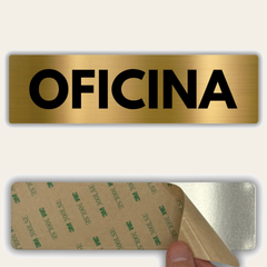 LEIASA | Señal Oficina - 5x18 cm - Aluminio - Grosor 0.8 mm - Resistente Exterior - Impresión UV