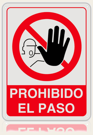 LEIASA | Señal Prohibido el Paso - 21x28 cm - Grosor 0.8 mm - Aluminio Reflectante - Cartel Propiedad Privada - Resistente Exterior - Impresión UV - Cartel Prohibido el Paso
