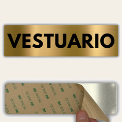 LEIASA | Señal Vestuario - 5x18 cm - Aluminio - Grosor 0.8 mm - Resistente Exterior - Impresión UV