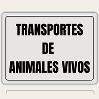 LEIASA | Cartel Transporte de Animales - 21x28 cm - Aluminio Reflectante - Grosor 0.8 mm - Resistente Exterior - Impresión UV