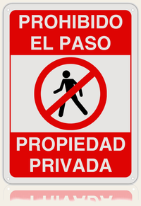 LEIASA | Cartel Prohibido el Paso - 21x28 cm - Aluminio Reflectante - Grosor 0.8 mm - Resistente Exterior - Impresión UV
