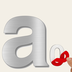 LEIASA | Letra A Adhesiva - 10 cm - Acero Inoxidable 304 Cepillado - Resistente Exterior