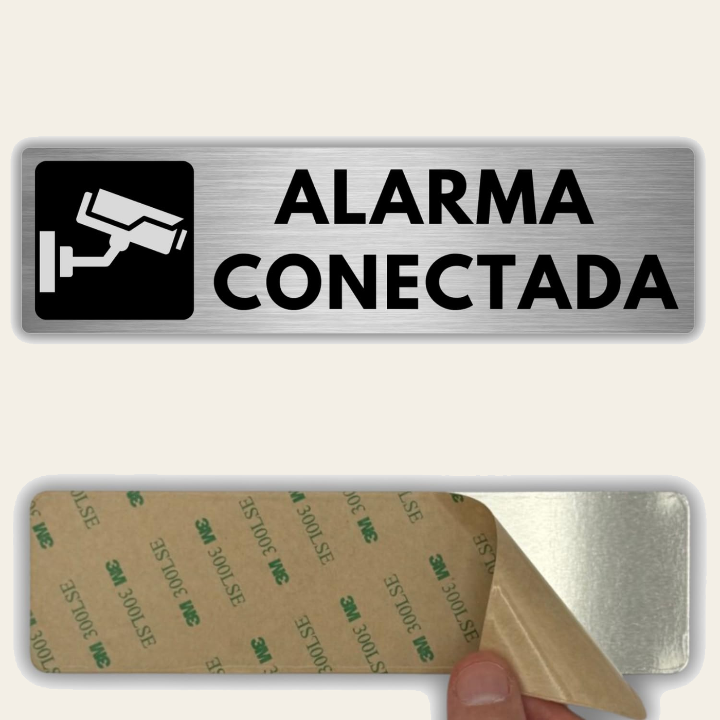 LEIASA | Señal Zona Videovigilada - 5 x 18 cm - Grosor 0.8 mm - Rótulo Cámaras de Seguridad - Señal Area Vigilada - Signo Alarma Conectada - Signo Zona Vigilada 2