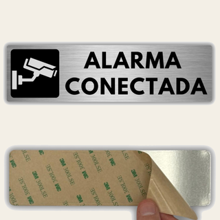 LEIASA | Señal Zona Videovigilada - 5 x 18 cm - Grosor 0.8 mm - Rótulo Cámaras de Seguridad - Señal Area Vigilada - Signo Alarma Conectada - Signo Zona Vigilada 2