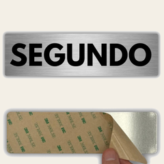 LEIASA | Señal Segundo Piso - 5x18 cm - Aluminio - Grosor 0.8 mm - Resistente Exterior - Impresión UV