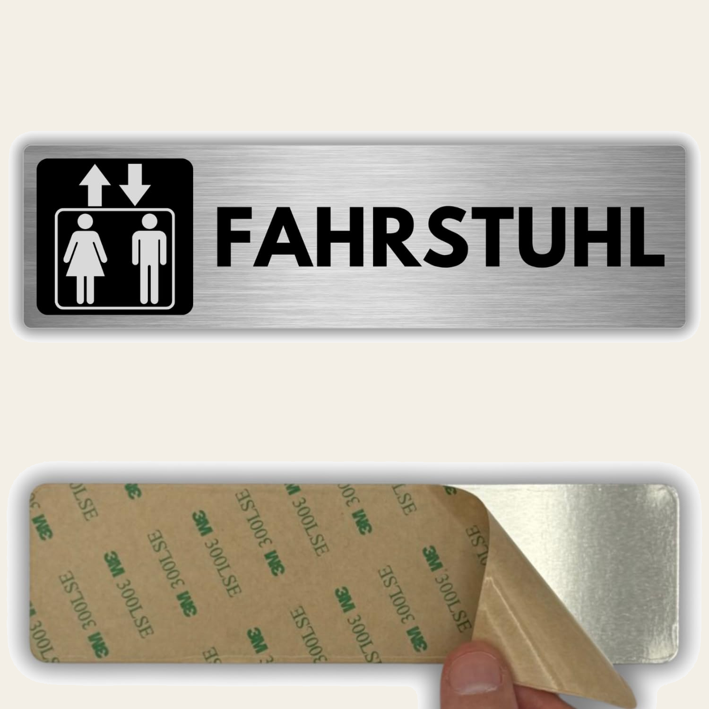 LEIASA | Schild Fahrstuhl - 5x18 cm - Aluminium - Türschild Aufzug - H