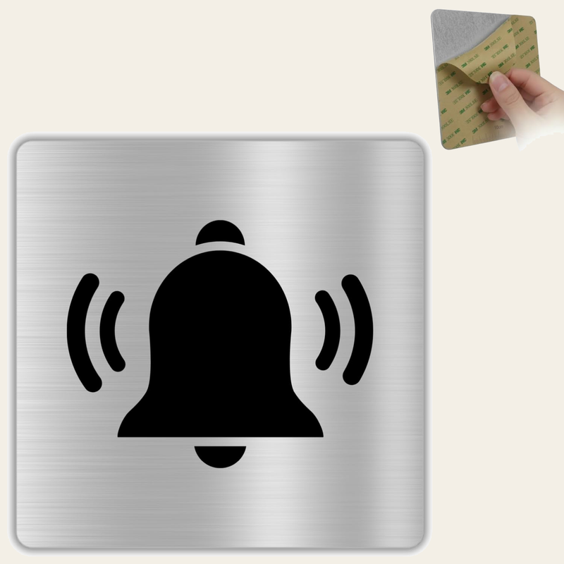 LEIASA Klingelschild - 10 x 10 cm - Aluminium - Klingelschild - Türklo