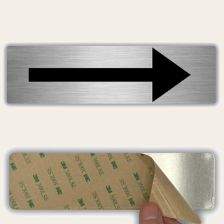 LEIASA | Schild Pfeil - 5 x 18 cm - Stärke 0,8 mm - Aluminium - Selbst