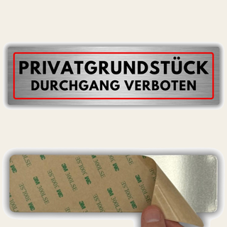 LEIASA | Schild Privatgrundstück - 5 x 18 cm - Stärke 0,8 mm - Alumini