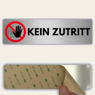 LEIASA | Schild Kein Zutritt - 5x18 cm - Aluminium - Warnschild Verbot