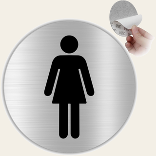 LEIASA | Selbstklebendes WC-Schilder für Frauen - Dicke 0,6 mm - Durch