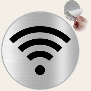 LEIASA | Selbstklebendes WiFi-Schild - Dicke 0,6 mm - Durchmesser Ø 10