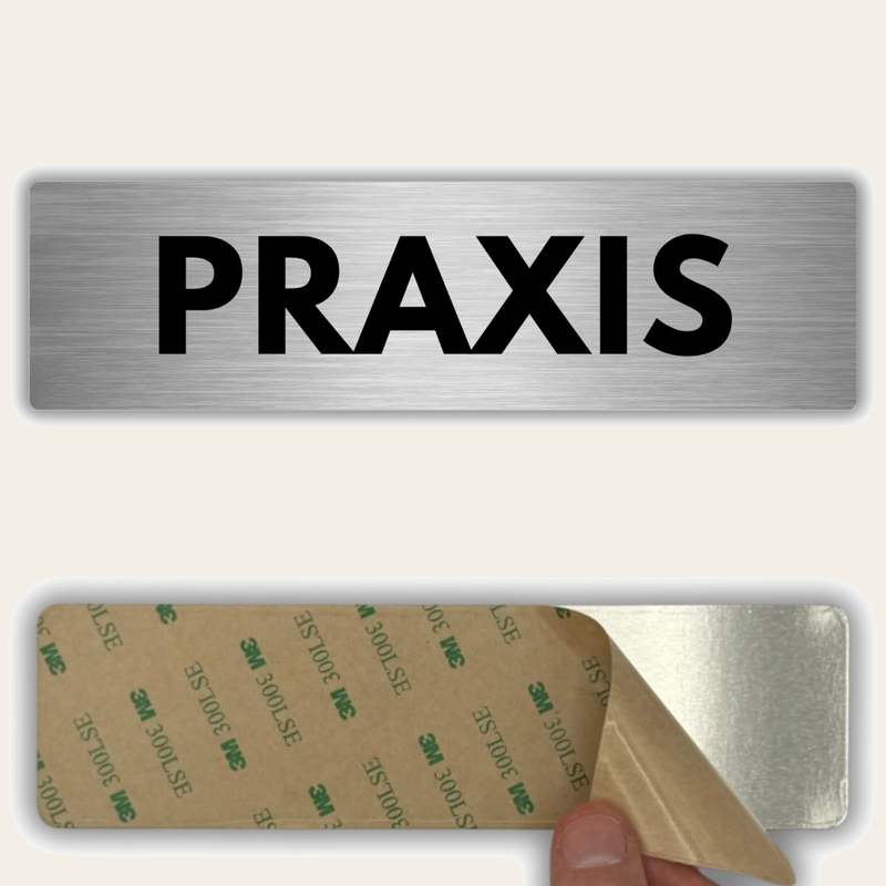 LEIASA | Schild Praxis - 5x18 cm - Aluminium - Türschild Arztpraxis - 