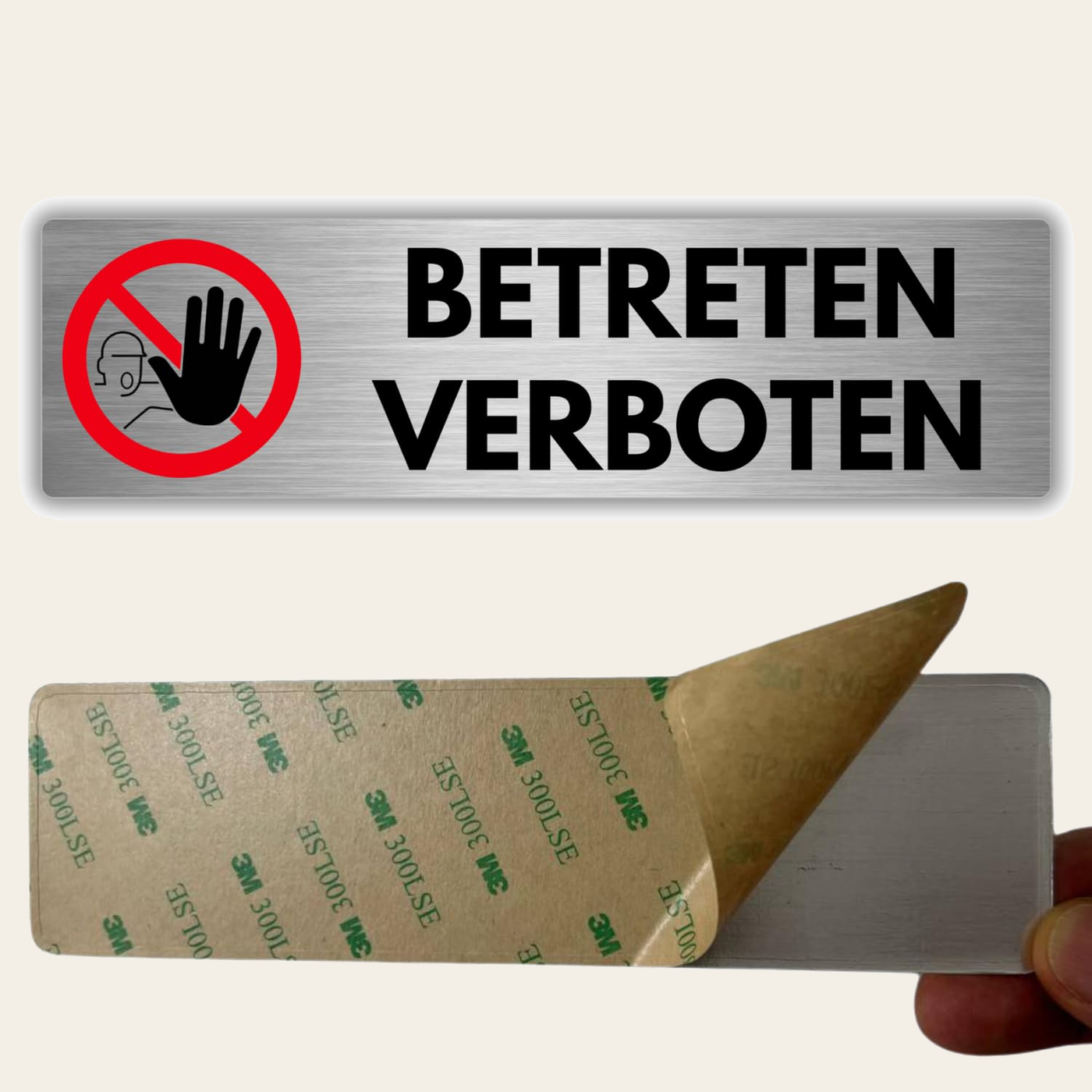 LEIASA | Selbstklebendes Schild Verbotener Zutritt - 5x18 cm - Dicke 0