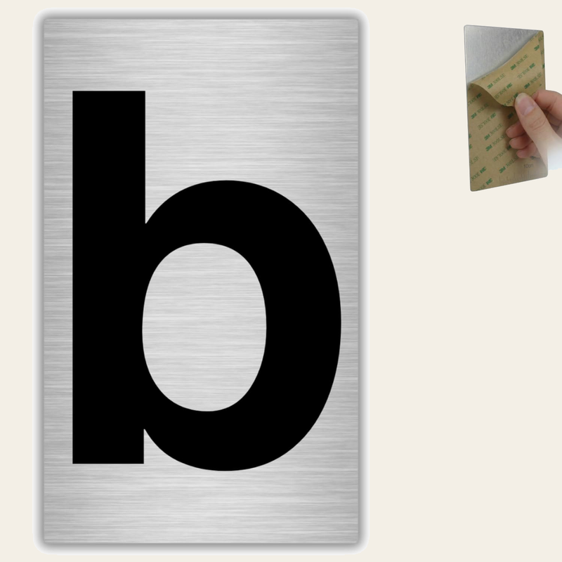 LEIASA | Hausnummer - 6x10 cm - Aluminium - Ziffernschild Eingangstür 