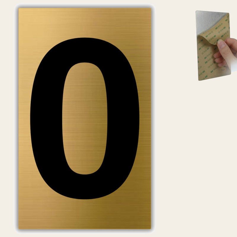 LEIASA | Goldene Hausnummer - 4x6,5 cm - Aluminium - Ziffernschild Tür