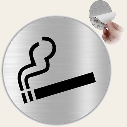 LEIASA | Selbstklebendes „Rauchen erlaubt“-Schild - Dicke 0,6 mm - Dur