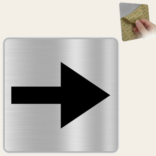 LEIASA Pfeilschild - 10 x 10 cm - Aluminium - Richtungspfeilschild - R