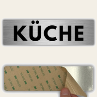 LEIASA | Schild Küche - 5x18 cm - Aluminium - Stärke 0,8 mm - Wetterfest - UV-Druck