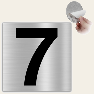 LEIASA | Hausnummer Selbstklebend - 10x10 cm - Aluminium - Schild Apar