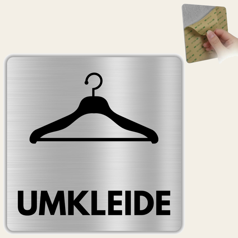 LEIASA | Schild Umkleide - 12x12 cm - Aluminium - Umkleideraum - Umkle
