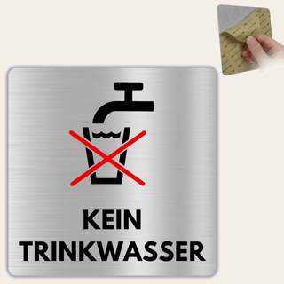 LEIASA | Schild Kein Trinkwasser - 12x12 cm - Aluminium - Kein Warnung