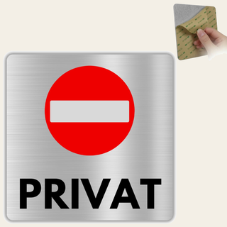 LEIASA | Schild Privat - 12x12 cm - Aluminium - Privatbereich - Privat