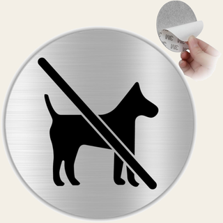 LEIASA | Selbstklebendes „Keine Hunde erlaubt“-Schild - Dicke 0,6 mm -