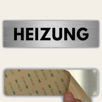 LEIASA | Schild Heizung - 5x18 cm - Aluminium - Stärke 0,8 mm - Wetterfest - UV-Druck
