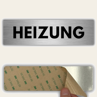 LEIASA | Schild Heizung - 5x18 cm - Aluminium - Türschild Heizungsraum
