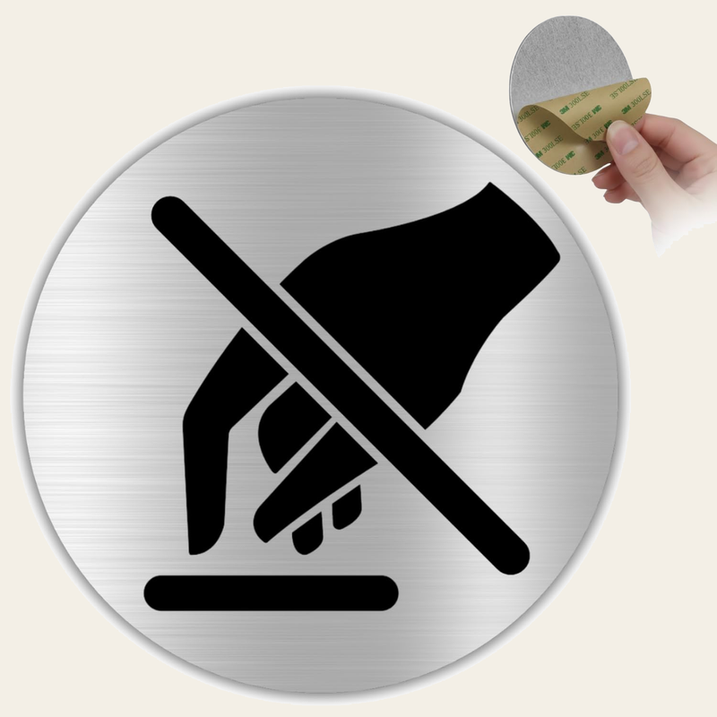 LEIASA | Aufkleber Schild Nicht Berühren - Stärke 0,8 mm - Durchmesser